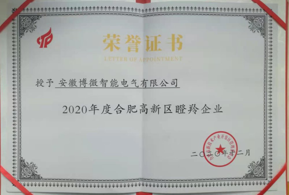 2020合肥高新区瞪羚企业